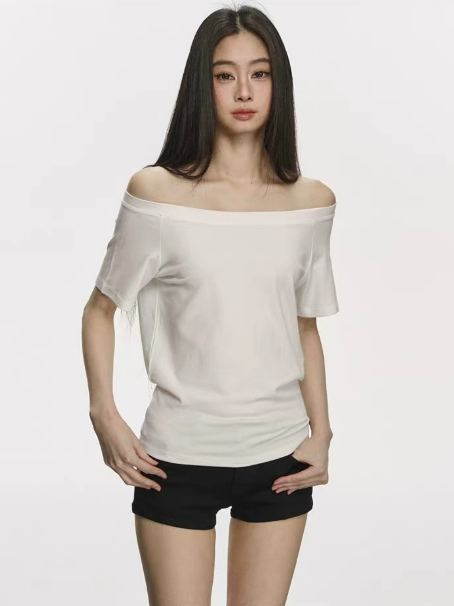 Olga Relaxed Sleeve Off-Shoulder Top