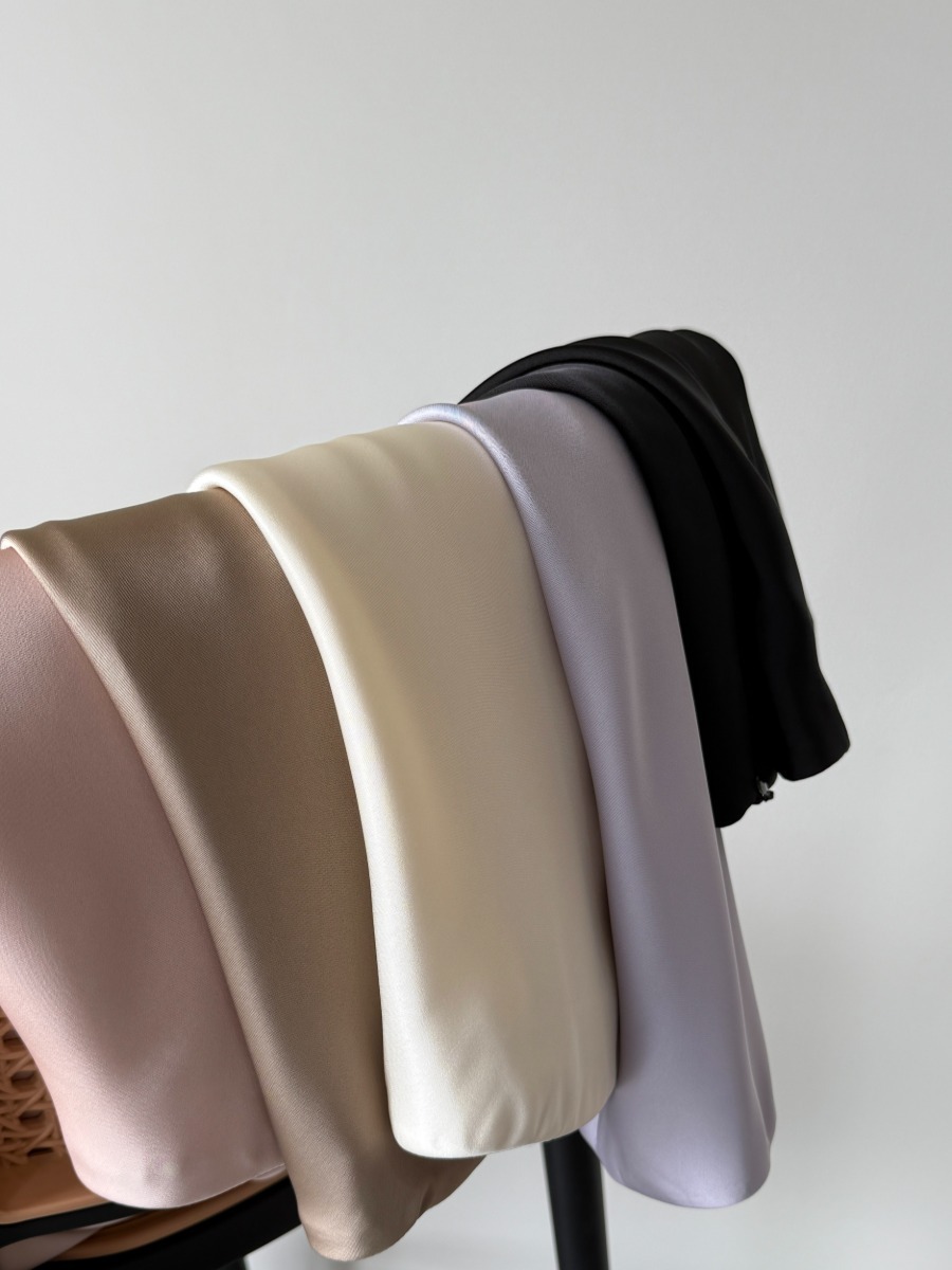 Cacaly Satin Bias Cutting Skirt-The Black Bow-