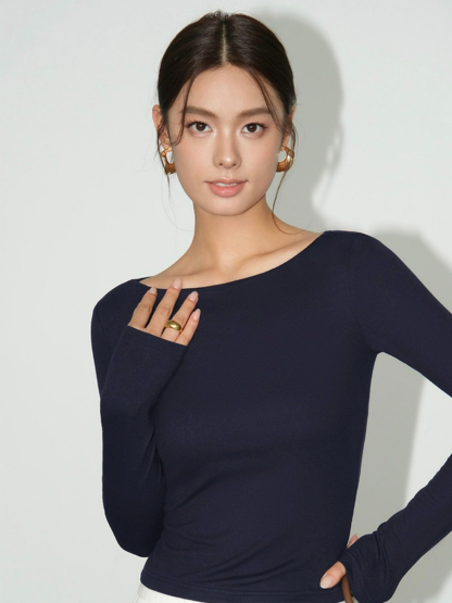 Zoe Long Sleeve Top-The Black Bow-