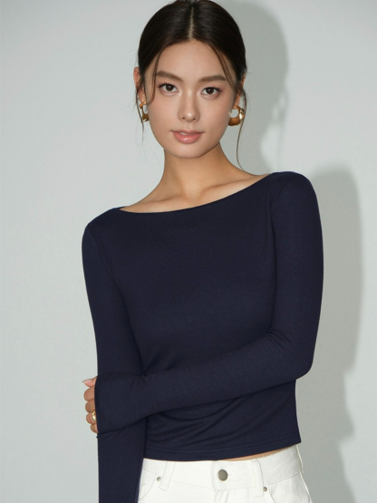 Zoe Long Sleeve Top-The Black Bow-