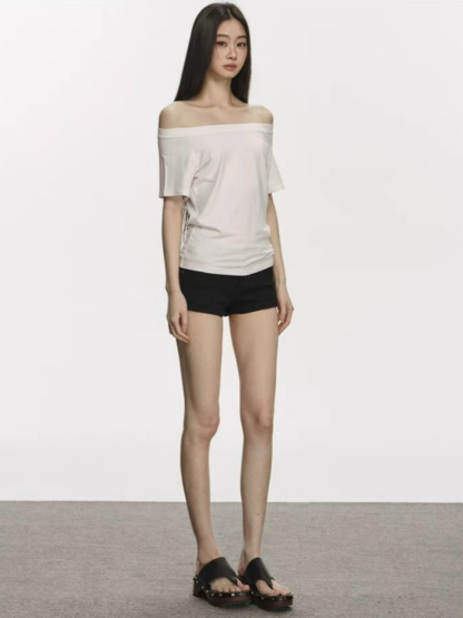 Olga Relaxed Sleeve Off-Shoulder Top