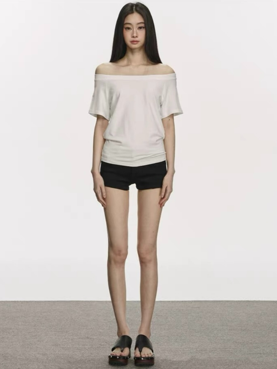 Olga Relaxed Sleeve Off-Shoulder Top