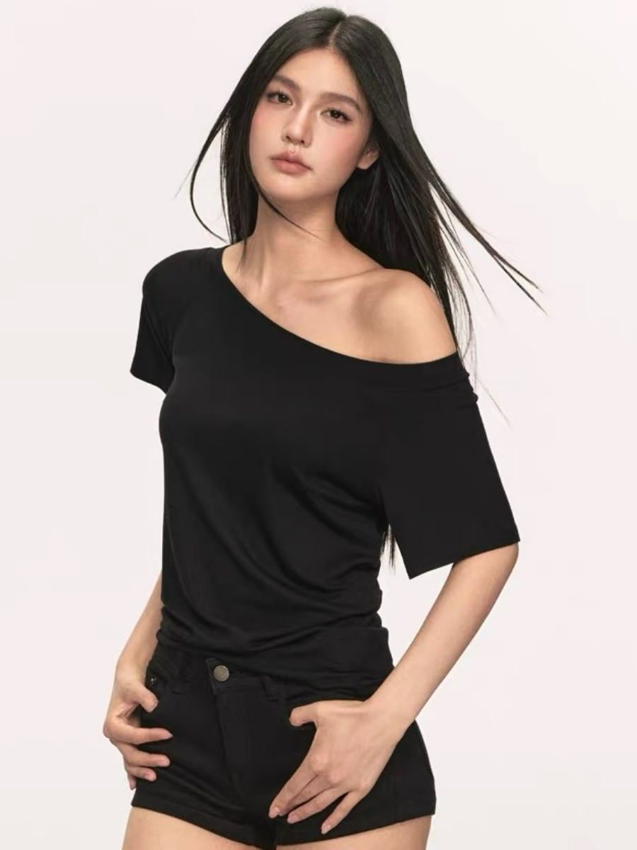 Olga Relaxed Sleeve Off-Shoulder Top