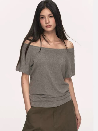 Olga Relaxed Sleeve Off-Shoulder Top