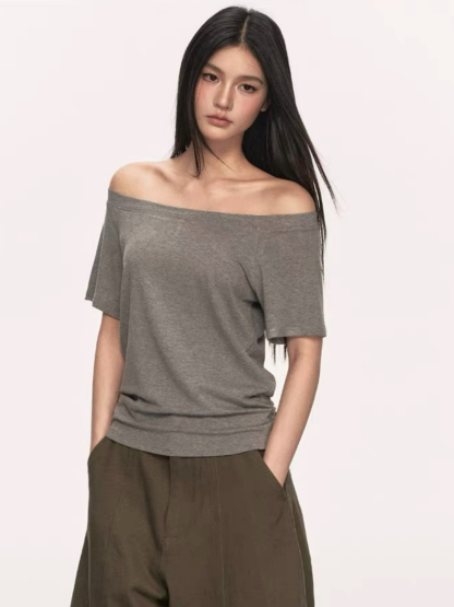 Olga Relaxed Sleeve Off-Shoulder Top
