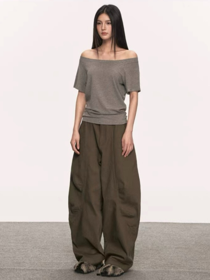 Olga Relaxed Sleeve Off-Shoulder Top