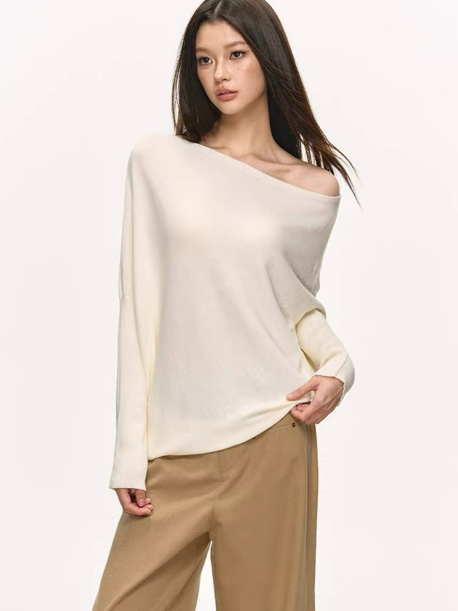 Olyne One-Shoulder Knit Top