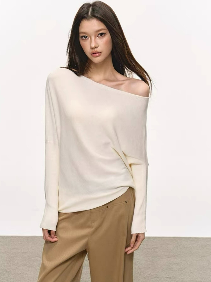 Olyne One-Shoulder Knit Top