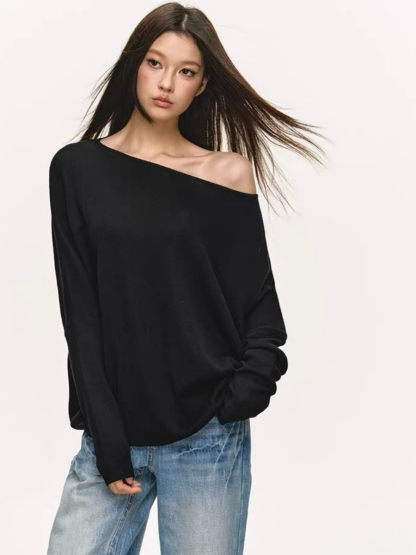 Olyne One-Shoulder Knit Top