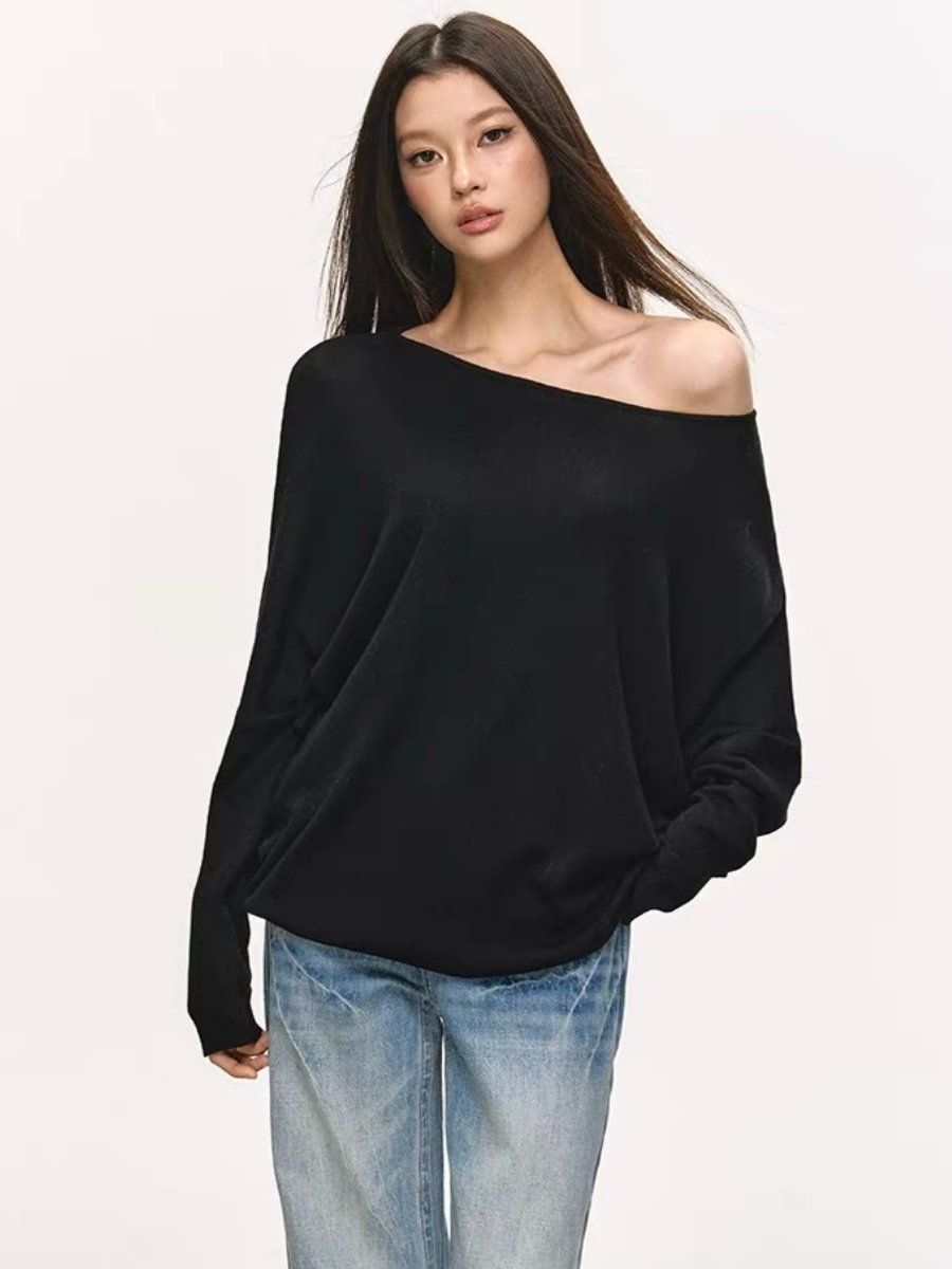 Olyne One-Shoulder Knit Top