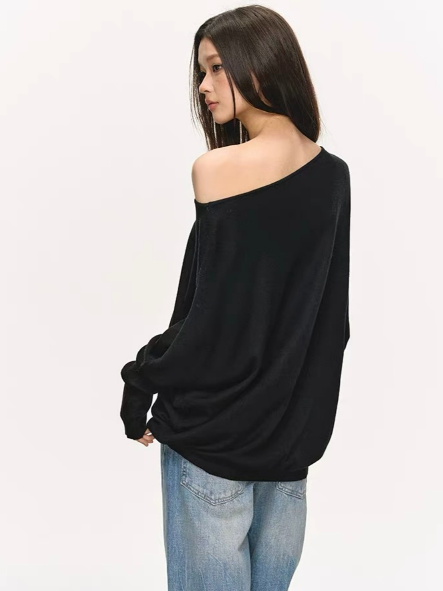 Olyne One-Shoulder Knit Top