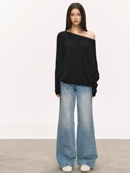 Olyne One-Shoulder Knit Top