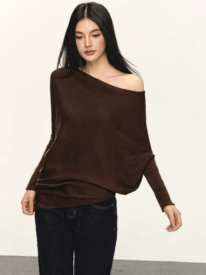 Olyne One-Shoulder Knit Top