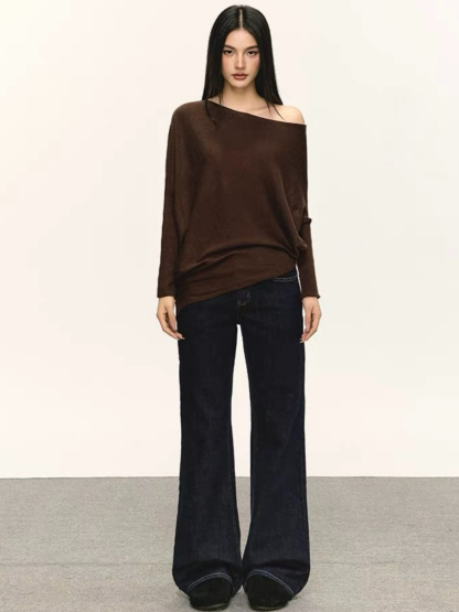 Olyne One-Shoulder Knit Top
