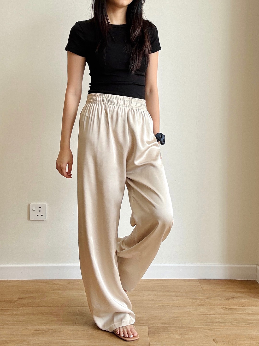 Giselle Relaxed Satin Palazzo Pants