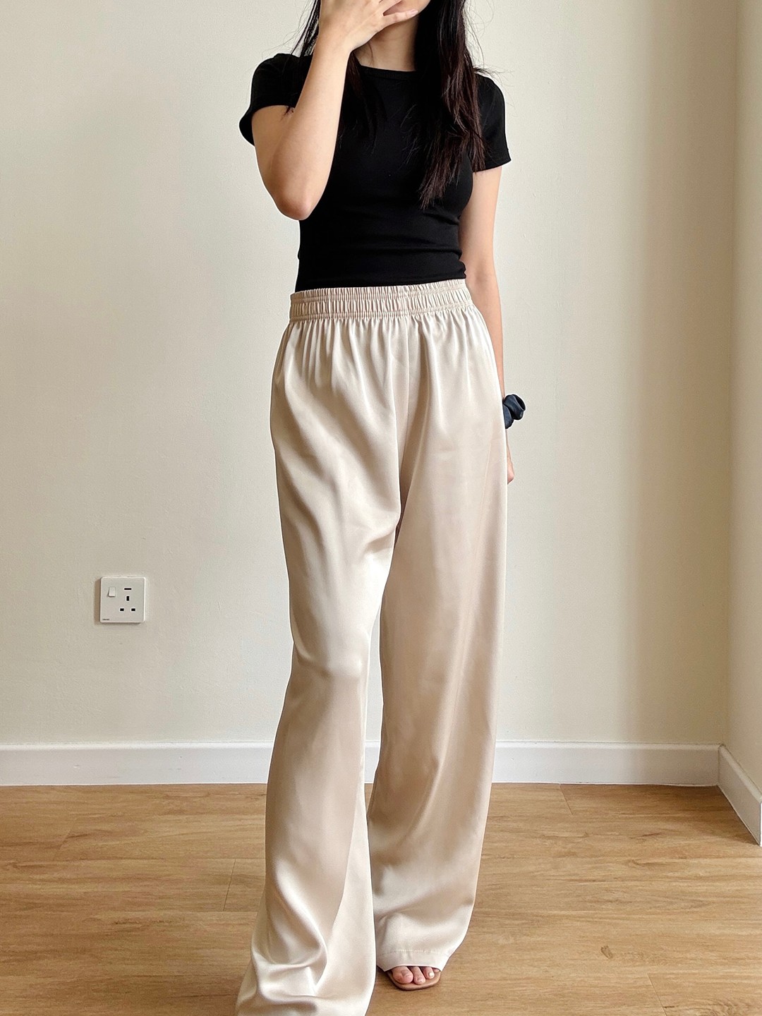 Giselle Relaxed Satin Palazzo Pants