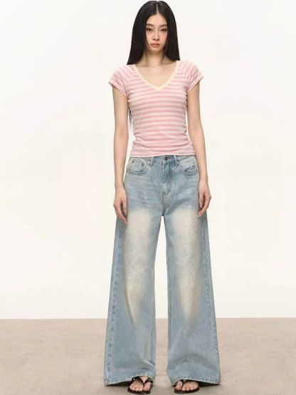 Oda V-Collar Stripe Tee