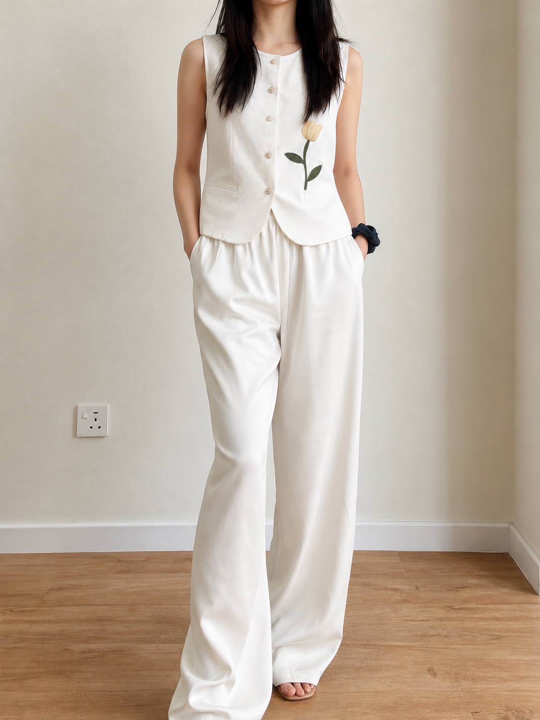 Giselle Relaxed Satin Palazzo Pants
