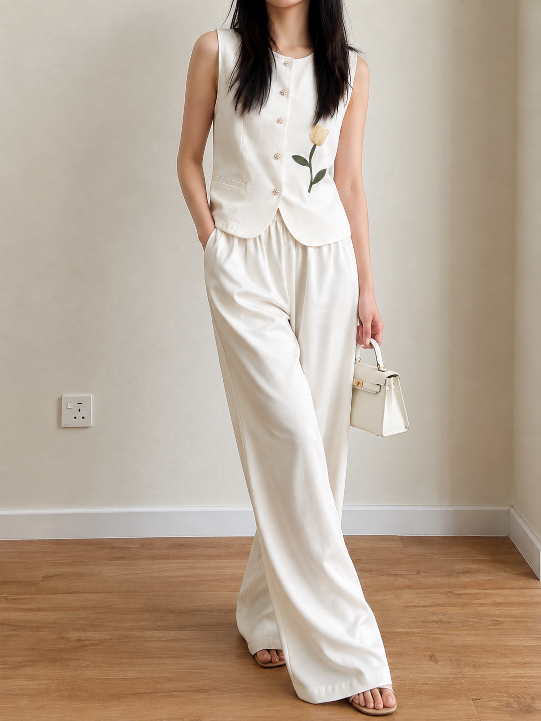 Giselle Relaxed Satin Palazzo Pants