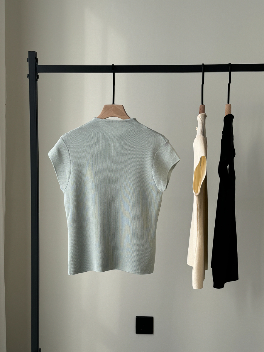 Zhi Qiu Oriental Knit Top with Pankou-The Black Bow-