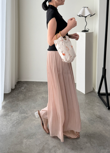 Yun Er Flowy Wide Leg Pants-The Black Bow-