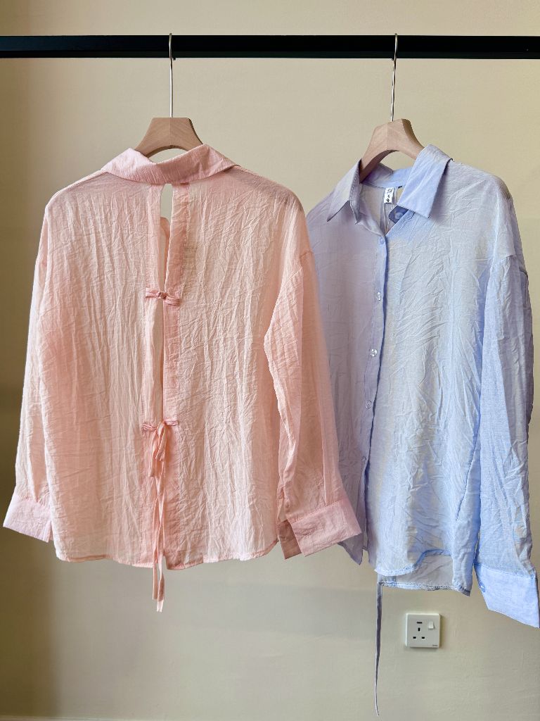 Ni Ni Back Pankou Sheer Chiffon Shirt (POS)