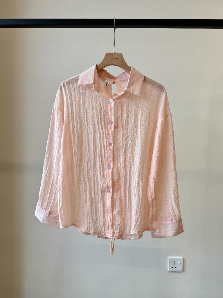 Ni Ni Back Pankou Sheer Chiffon Shirt with Benny Padded
