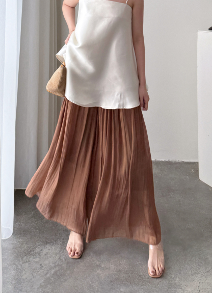 Yun Er Flowy Wide Leg Pants-The Black Bow-