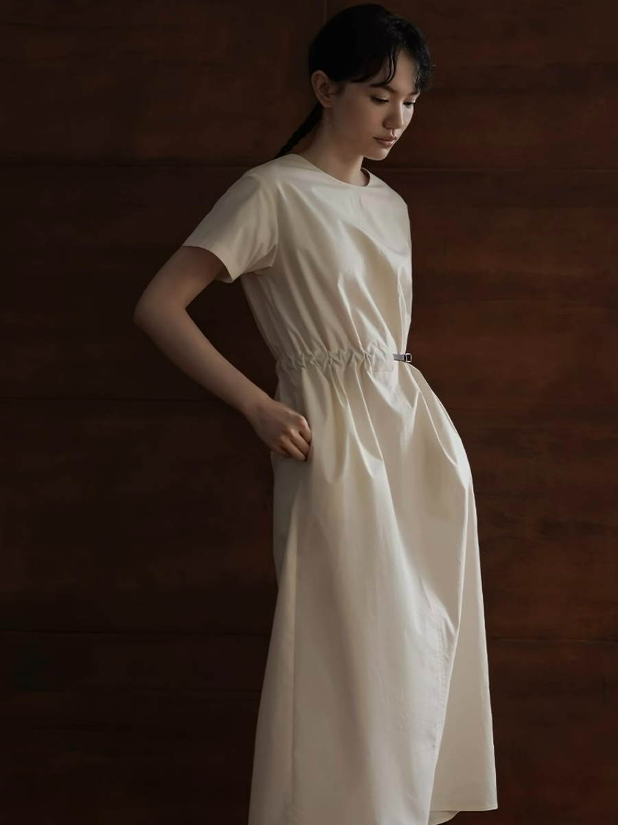 Hayes Cotton Midi Dress with Belt 