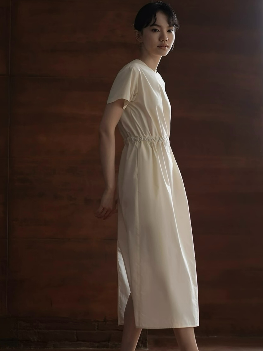 Hayes Cotton Midi Dress with Belt 