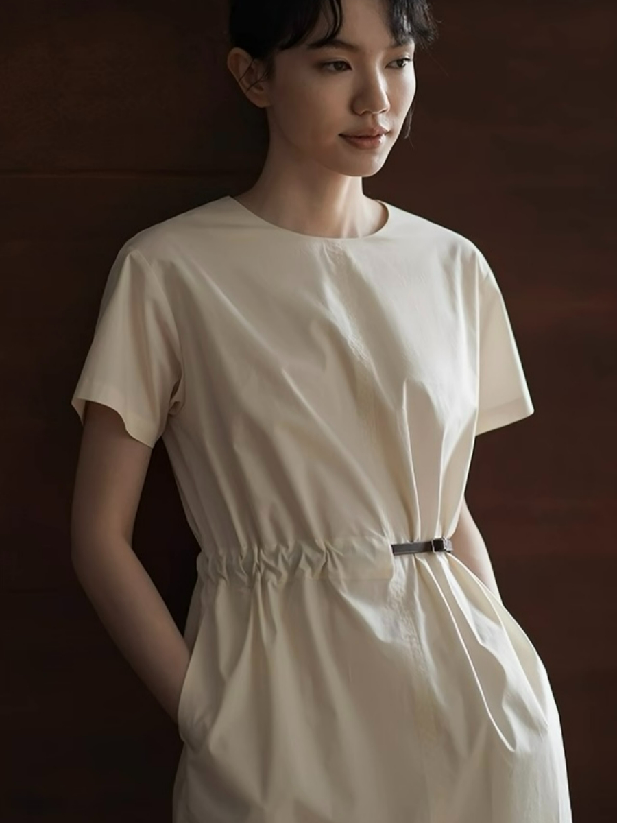 Hayes Cotton Midi Dress with Belt 