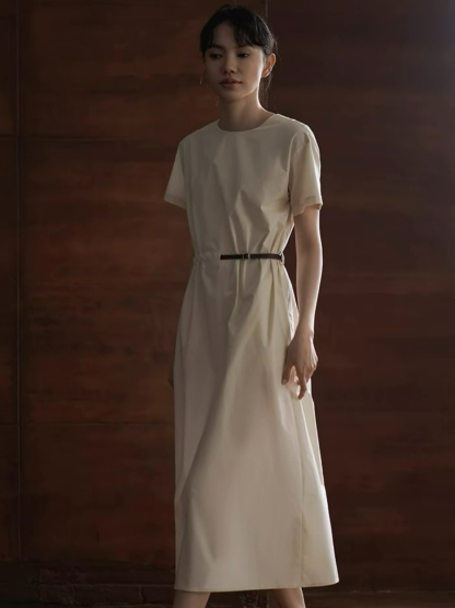 Hayes Cotton Midi Dress with Belt 