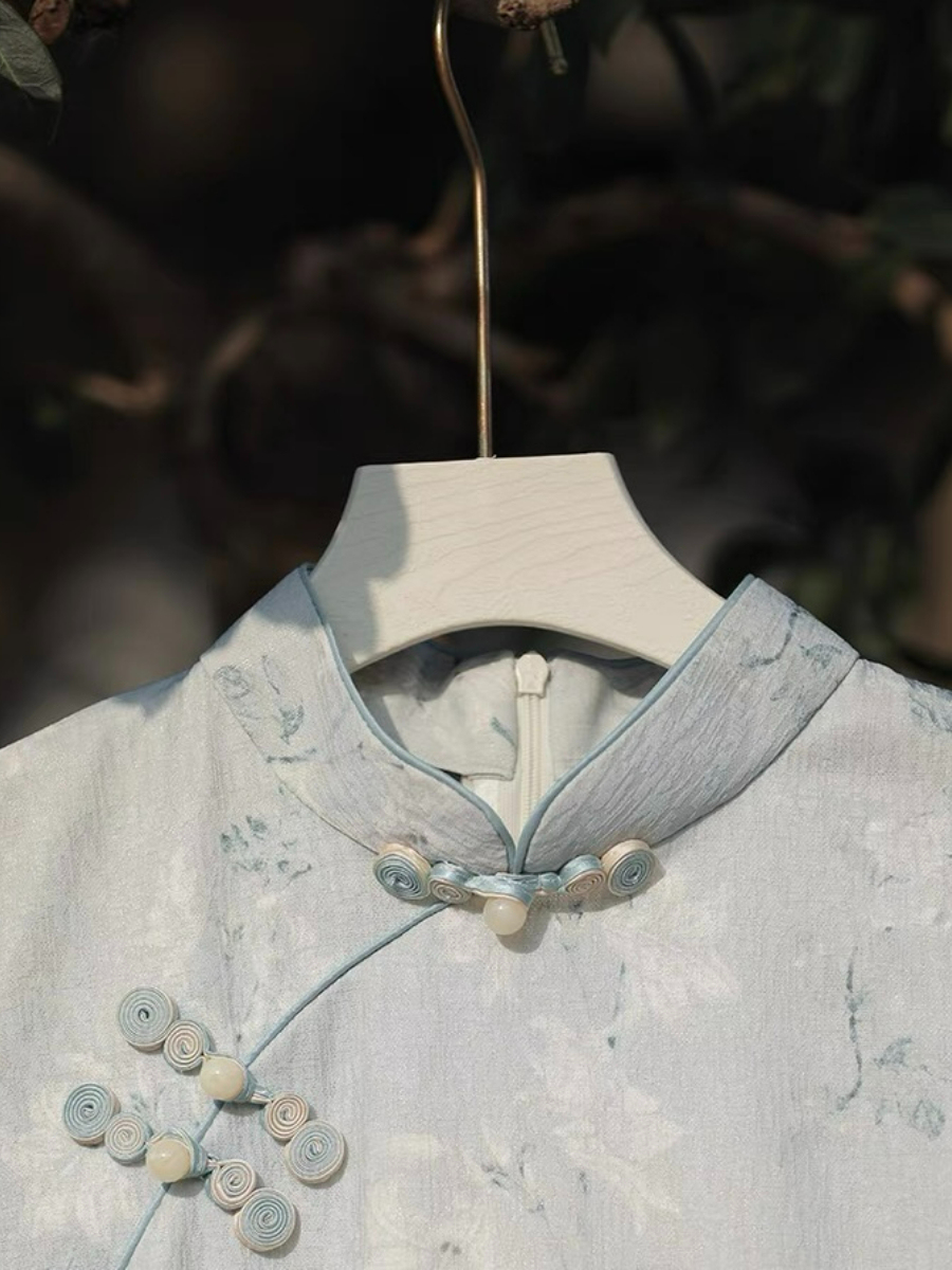 Ya Bo Floral Cheongsam-The Black Bow-