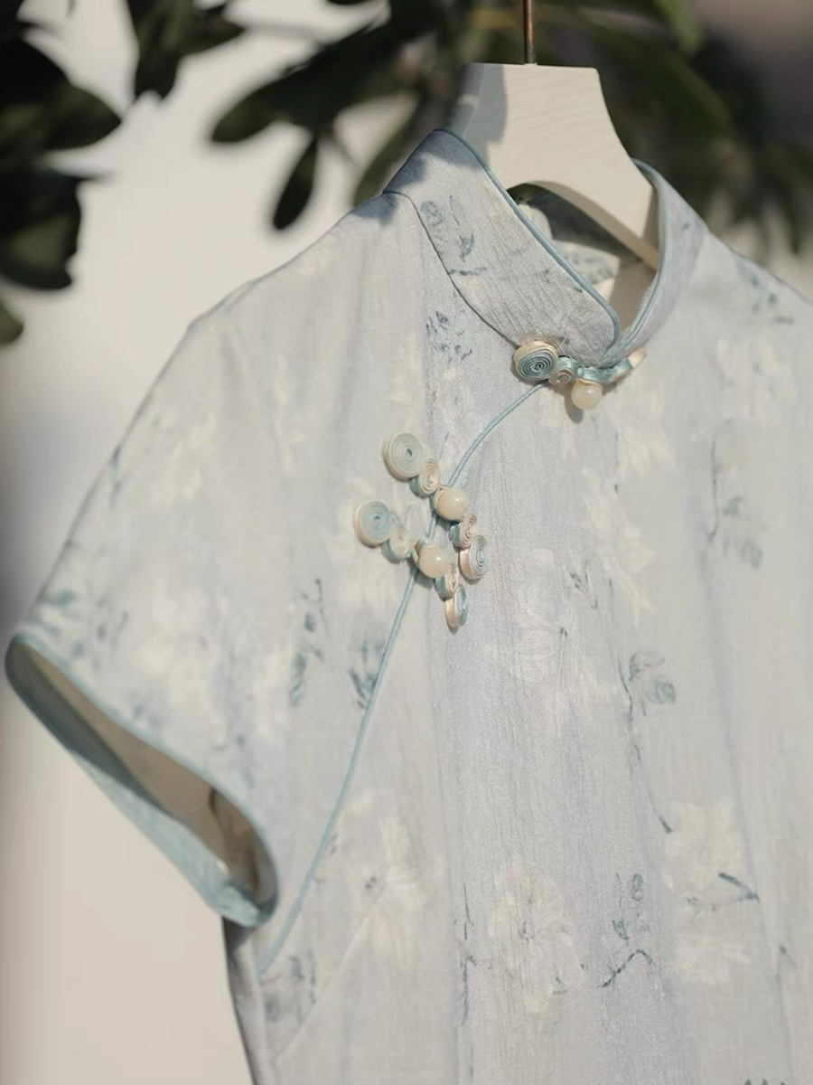 Ya Bo Floral Cheongsam-The Black Bow-