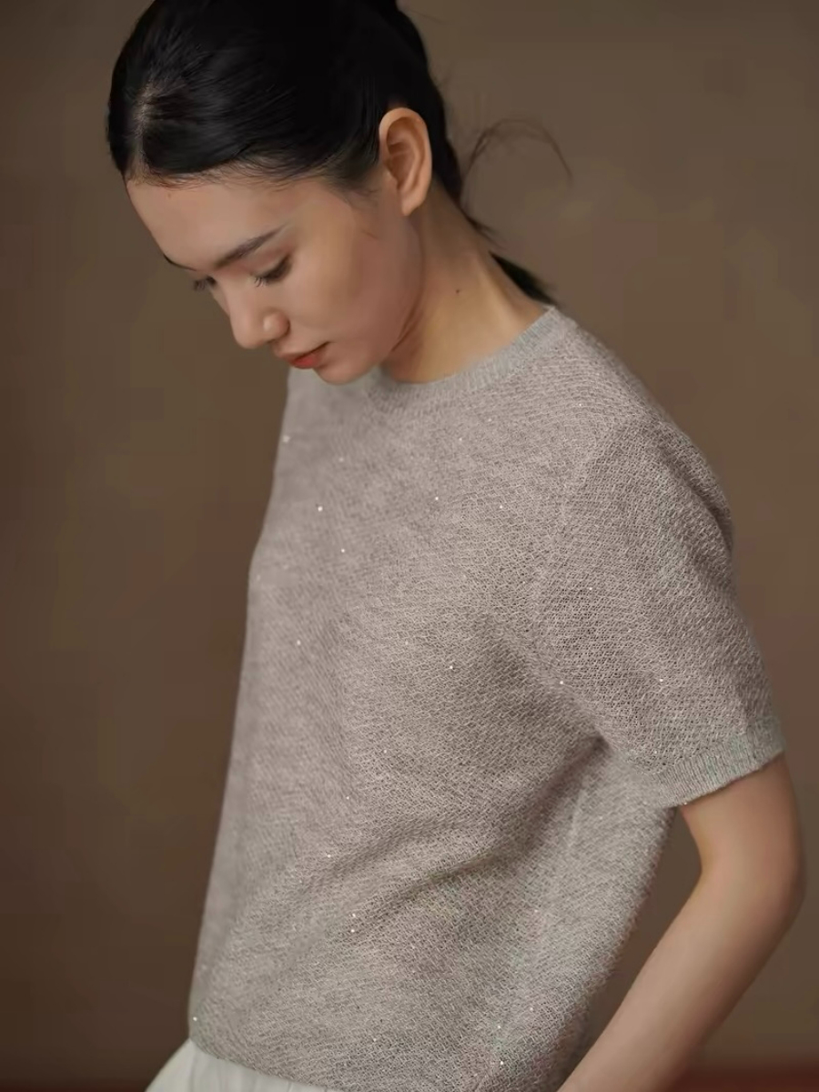 Hazel Sequin Yarn Knit Top