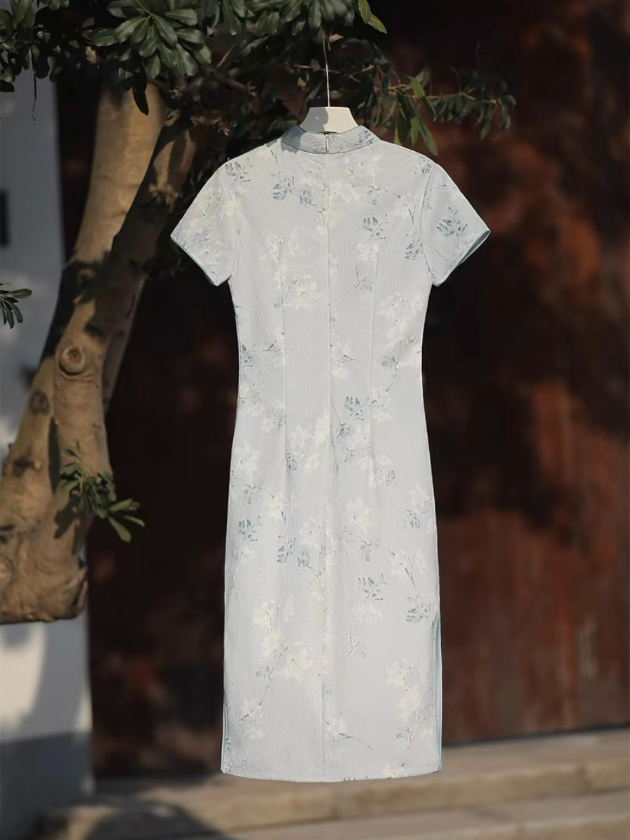 Ya Bo Floral Cheongsam-The Black Bow-