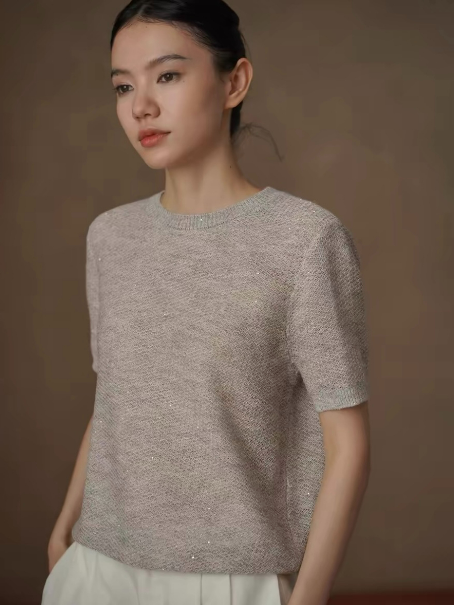 Hazel Sequin Yarn Knit Top