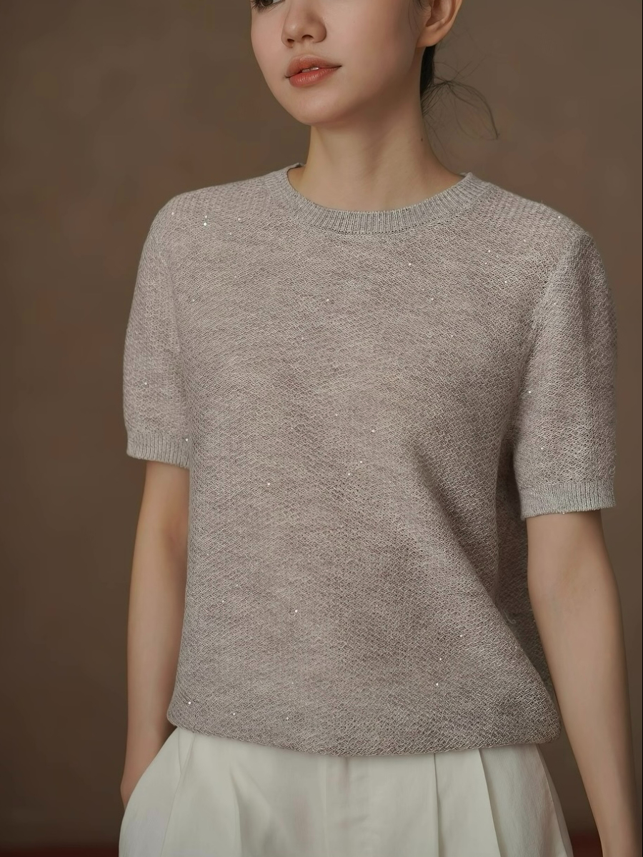 Hazel Sequin Yarn Knit Top