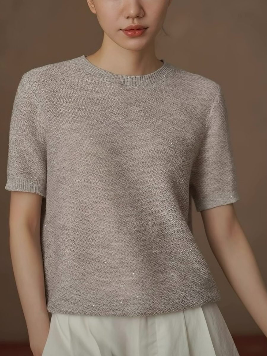 Hazel Sequin Yarn Knit Top