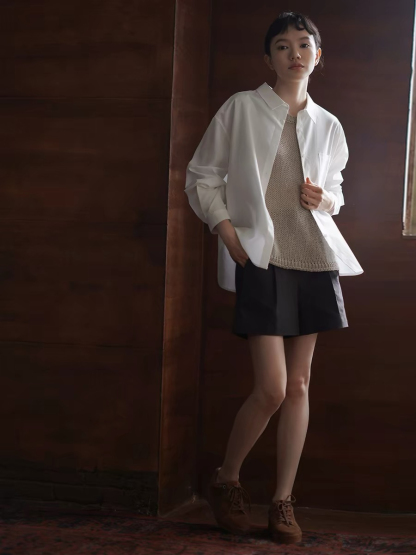 Haven Lyocell & Cotton Blend Oversized Shirt