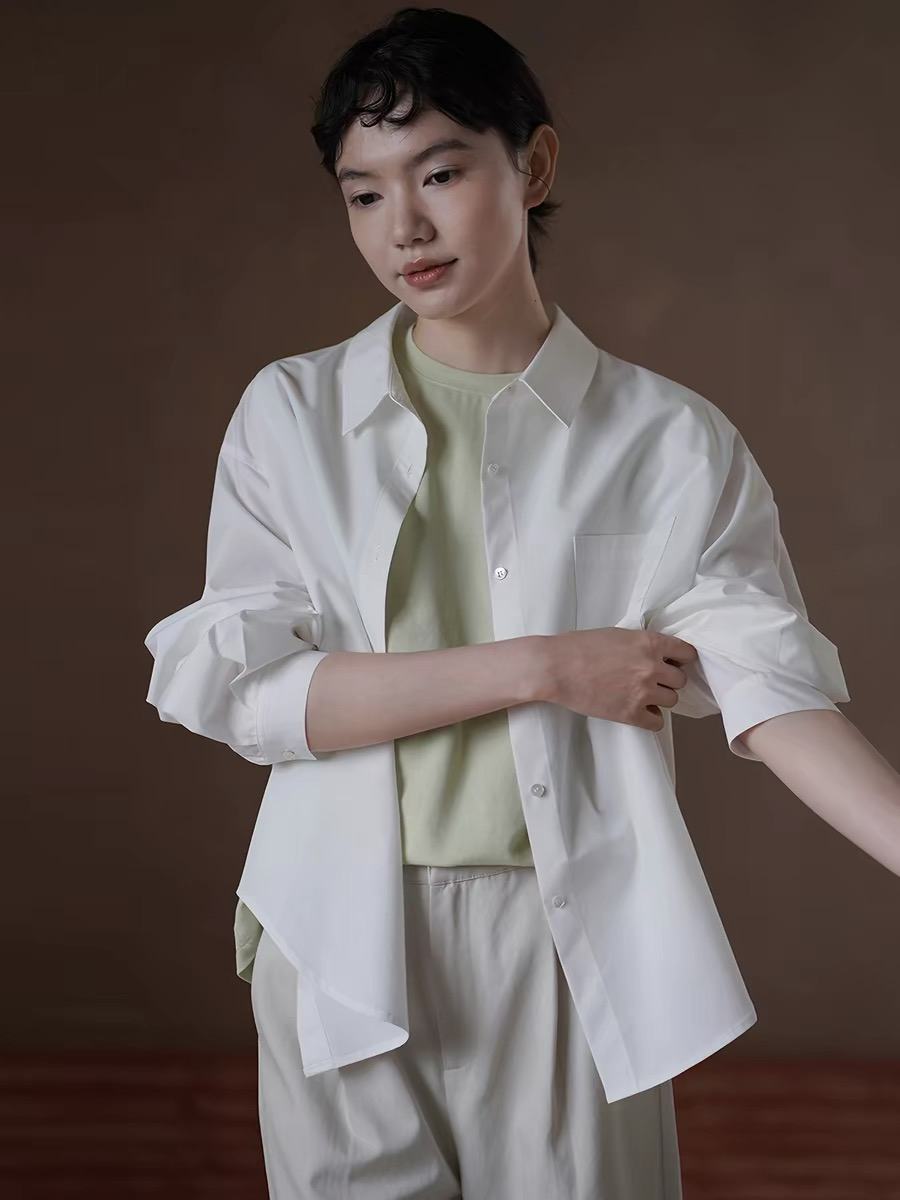 Haven Lyocell & Cotton Blend Oversized Shirt