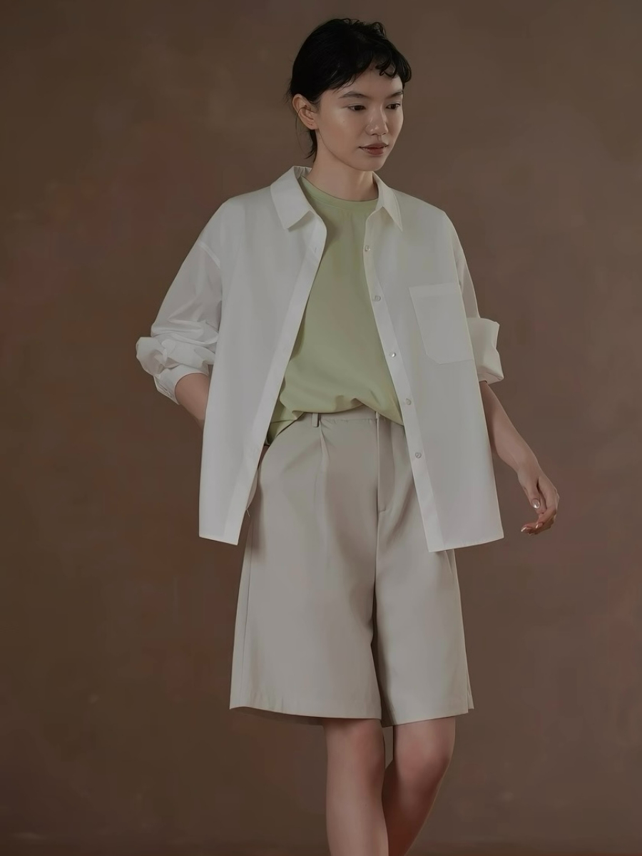 Haven Lyocell & Cotton Blend Oversized Shirt