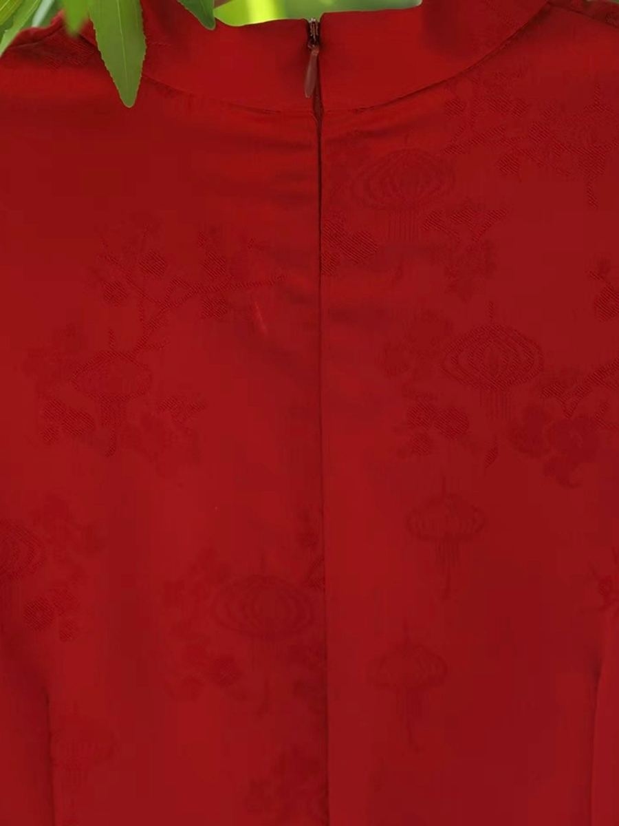 Ya Ju Sleeveless Jacquard Cheongsam-The Black Bow-