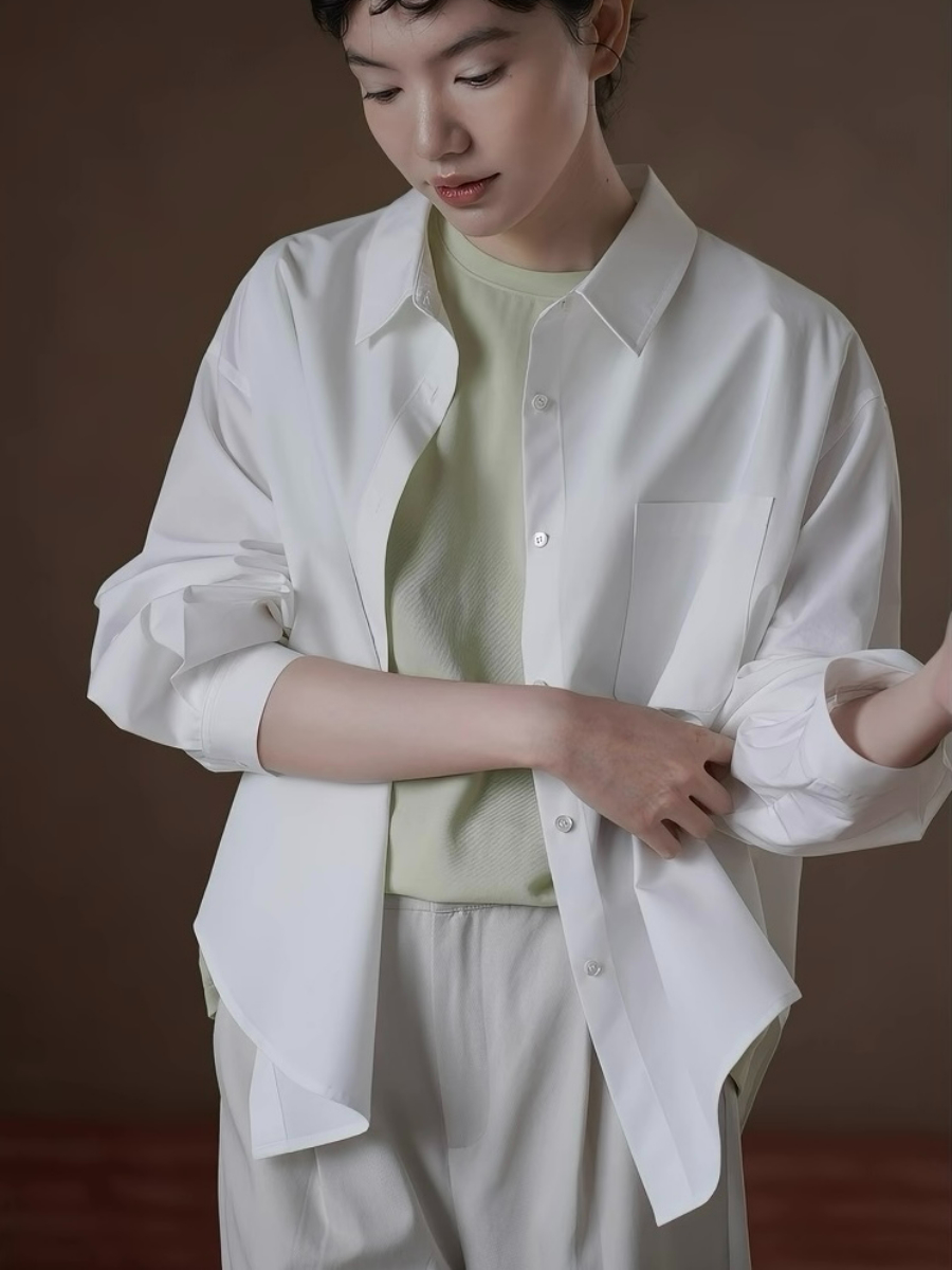 Haven Lyocell & Cotton Blend Oversized Shirt