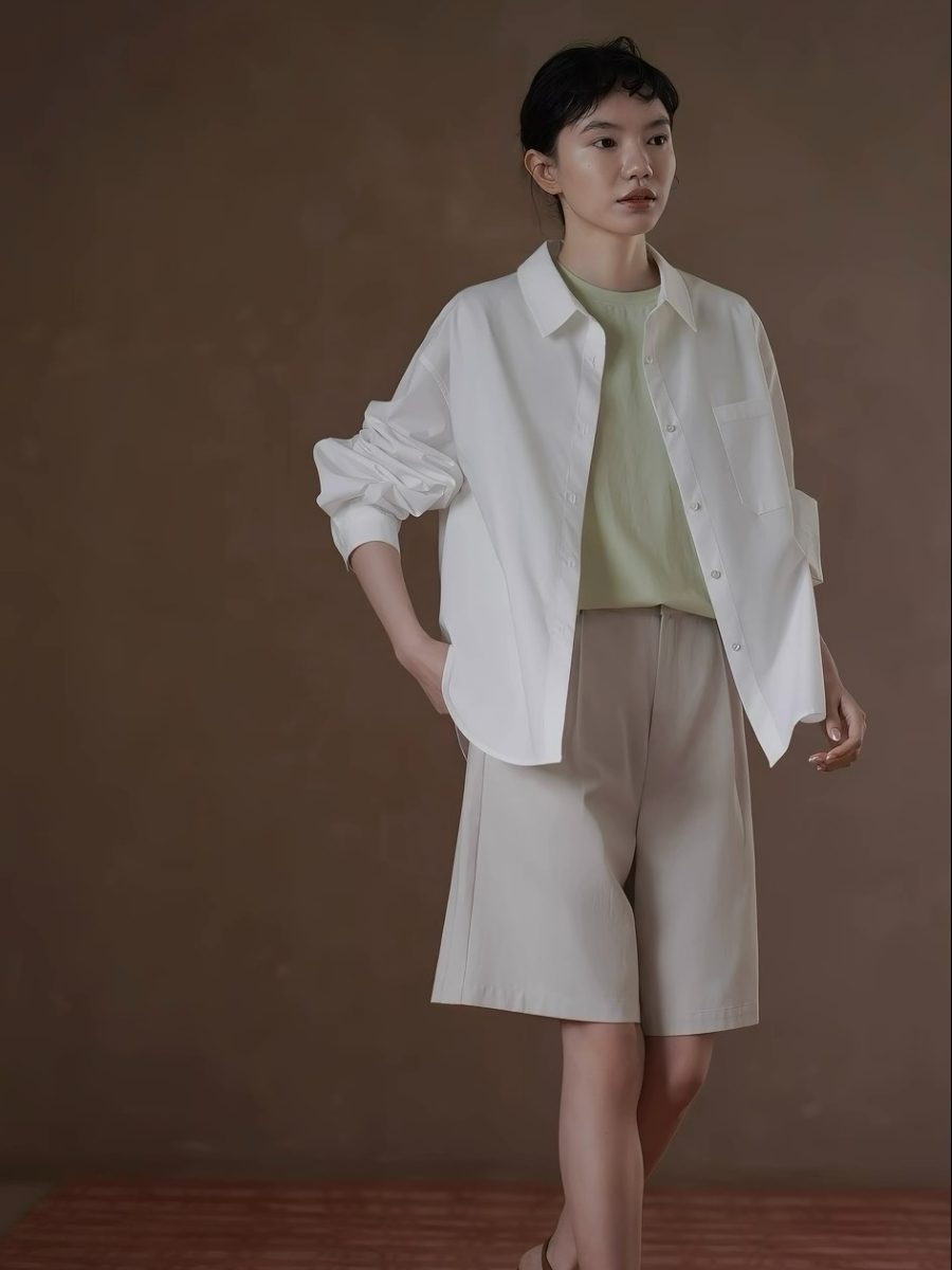 Haven Lyocell & Cotton Blend Oversized Shirt