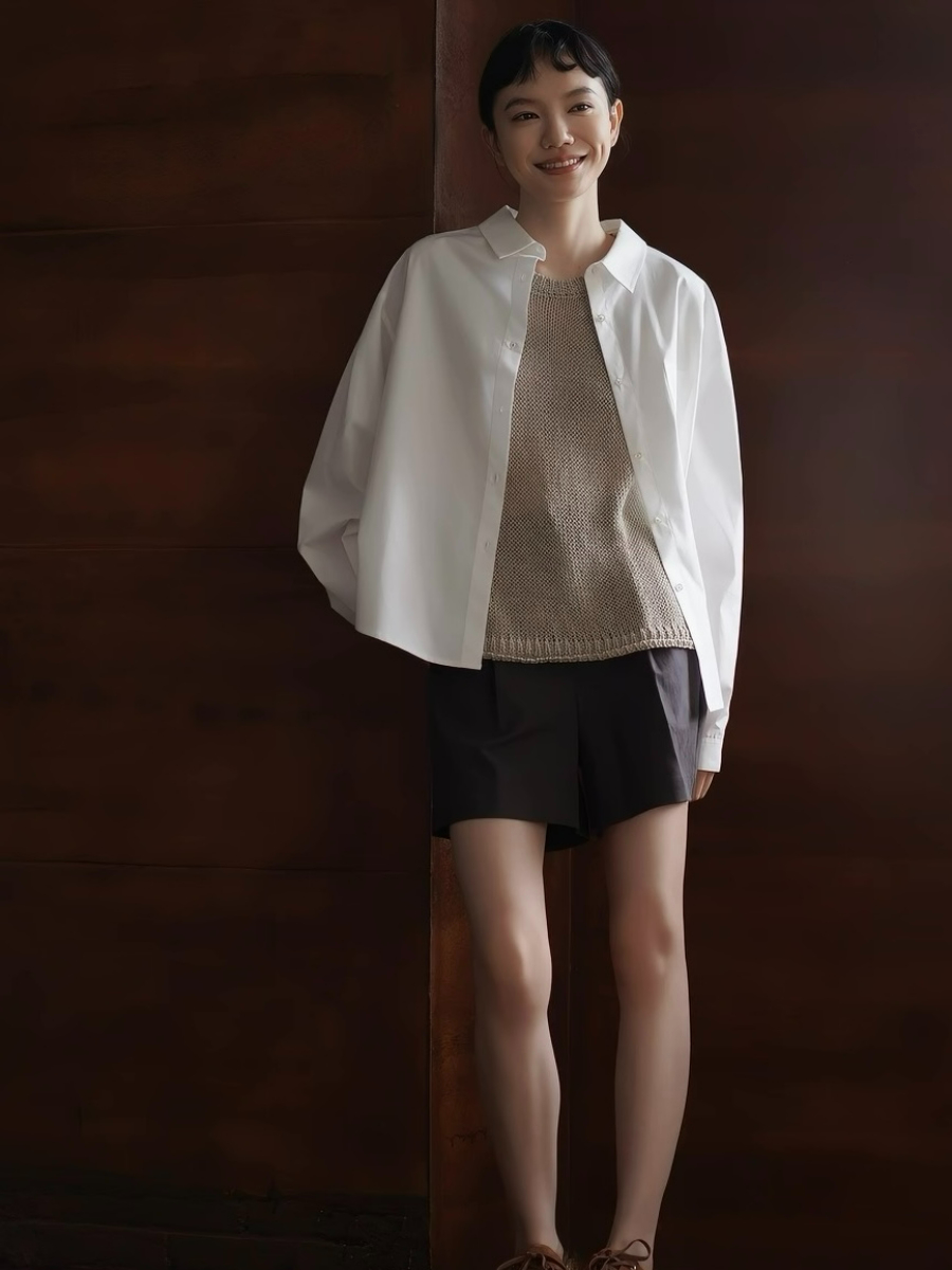 Haven Lyocell & Cotton Blend Oversized Shirt