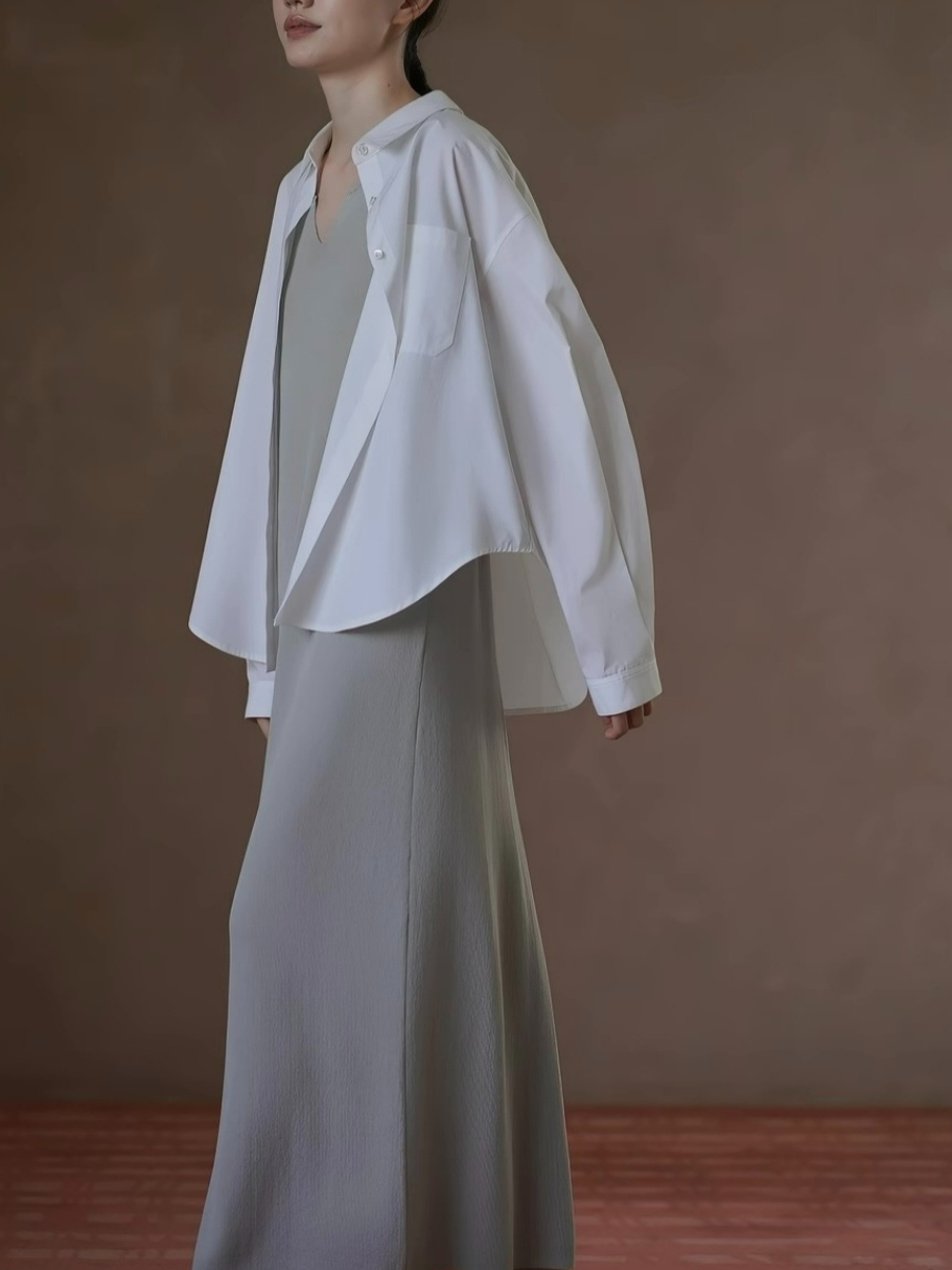 Haven Lyocell & Cotton Blend Oversized Shirt