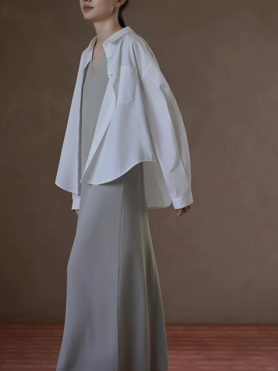 Haven Lyocell & Cotton Blend Oversized Shirt