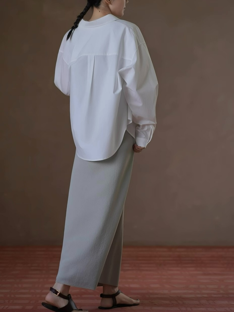 Haven Lyocell & Cotton Blend Oversized Shirt