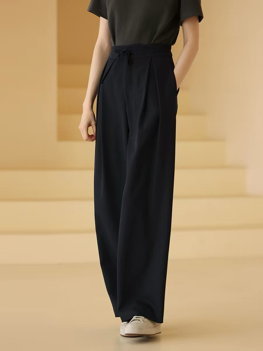 Huntter Casual Drawstring Chiffon Pants 